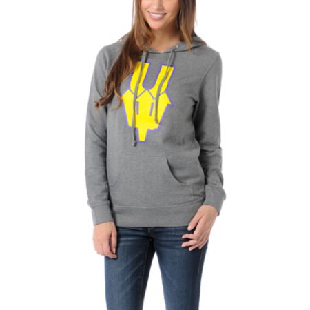 Casual Industrees U Dub Girls Grey Pullover Hoodie