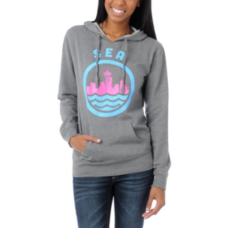 Casual Industrees SEA Girls Grey Pullover Hoodie