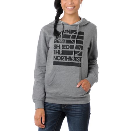 Casual Industrees Damn The Rest Girls Grey Pullover Hoodie
