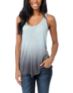 Modevi Mint & Charcoal Dip Dye Ombre Tank Top