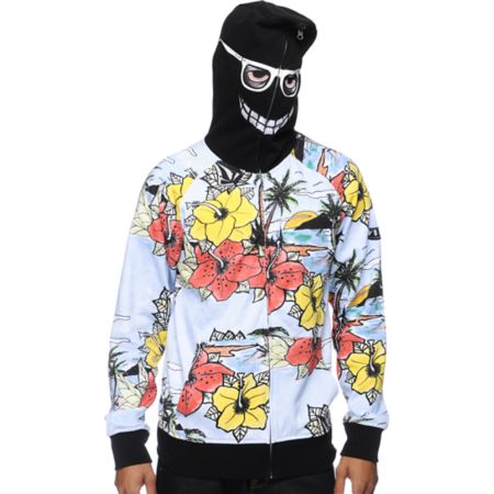 Volcom Vacation Black Full Zip Face Mask Hoodie