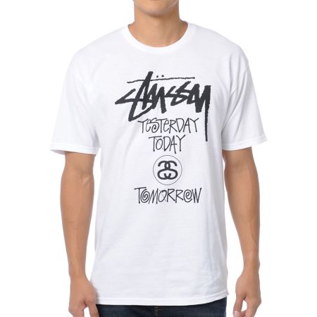 Stussy Yesterday Today White Tee Shirt