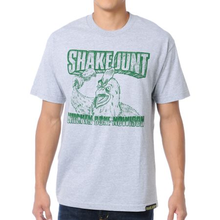 Shake Junt Super Chicken Heather Grey Tee Shirt
