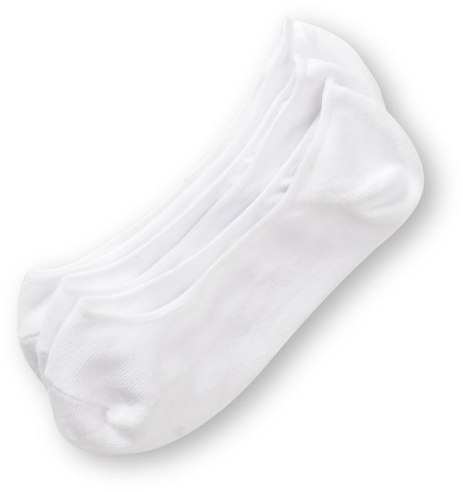Empyre Girls 3-Pack White No Show Socks
