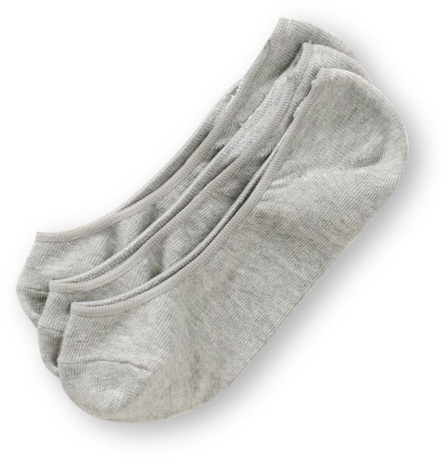 Empyre Girls 3-Pack Grey No Show Socks