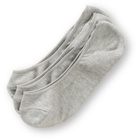 Empyre Girls 3-Pack Grey No Show Socks