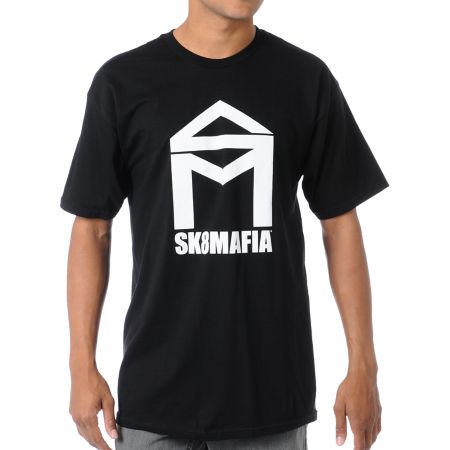 Sk8Mafia House Logo Black Tee Shirt