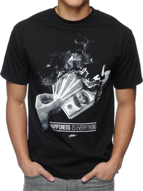JSLV Happiness Black Tee Shirt