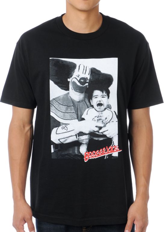 Booger Kids Bozo Loves The Kids Black Tee Shirt