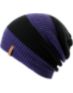 Empyre Girls Piper Purple & Black Rugby Striped Beanie