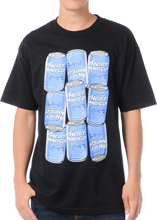 Heist And Co Wake Up Drunk Black Tee Shirt