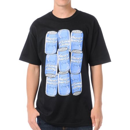 Heist And Co Wake Up Drunk Black Tee Shirt
