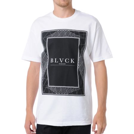 Black Scale Framework White Tee Shirt