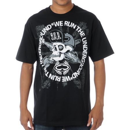 SRH Skull Flip Black Tee Shirt