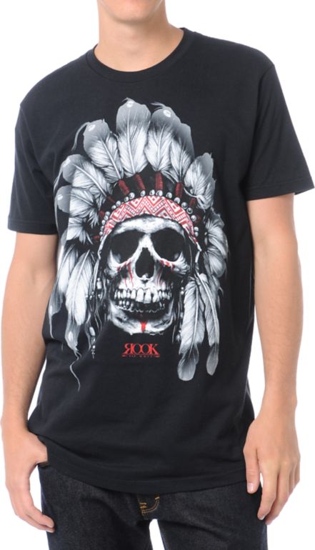 Rook Chief Skull Black Tee Shirt