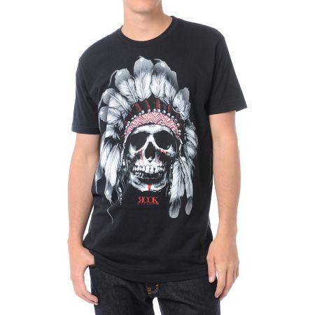 Rook Chief Skull Black Tee Shirt