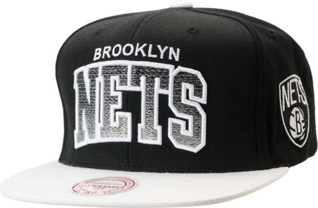 NBA Mitchell and Ness Brooklyn Nets Gradient Arch Black Snapback Hat