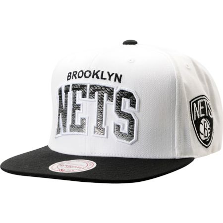 NBA Mitchell and Ness Brooklyn Nets Gradient Arch White Snapback Hat