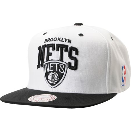 NBA Mitchell and Ness Brooklyn Nets Arch 2Tone White Snapback Hat