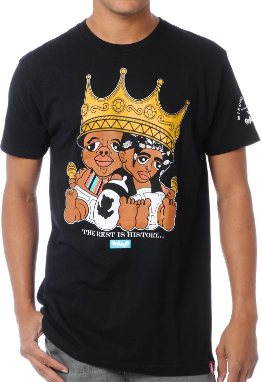 Entree Clothing Rest Is History Black Tee Shirt
