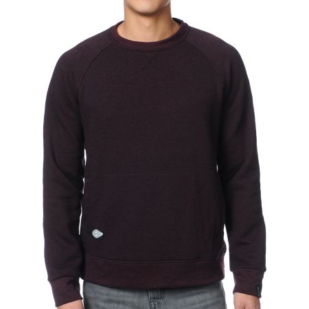 Dravus Edison Red Speckle Fleece Crew Neck Sweatshirt