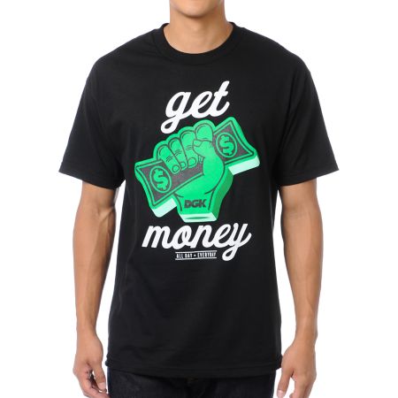 DGK Get Money Black Tee Shirt