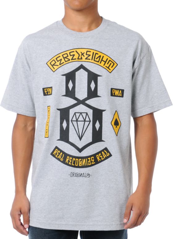 REBEL8 Originals Grey Tee Shirt