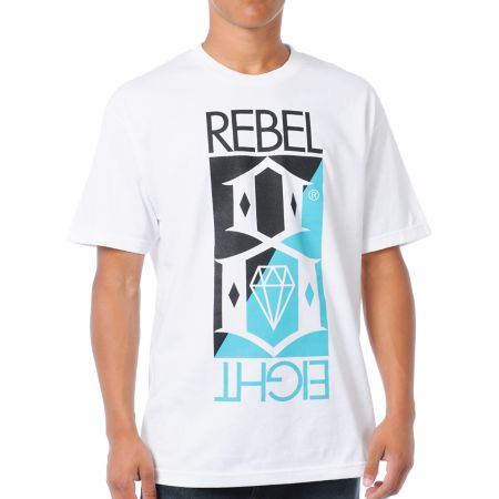 REBEL8 Flip White Tee Shirt