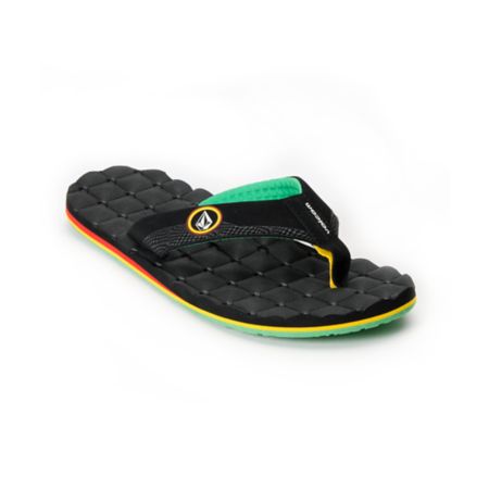Volcom Recliner Black & Rasta Sandal