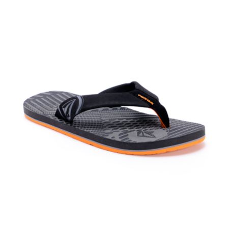 Volcom Burner Grey & Orange Creedler Sandals
