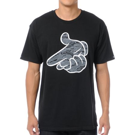 Crooks and Castles Tiger Camo Air Gun Tee Shirt