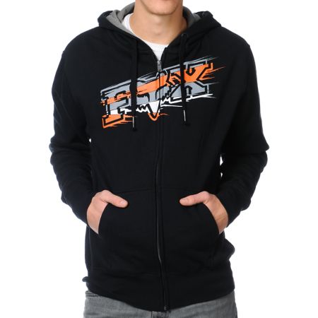 Fox Sharpstreak Black Zip Up Hoodie