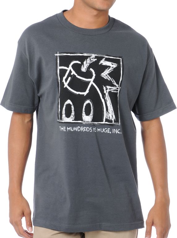 The Hundreds Scratchboard Grey Tee Shirt