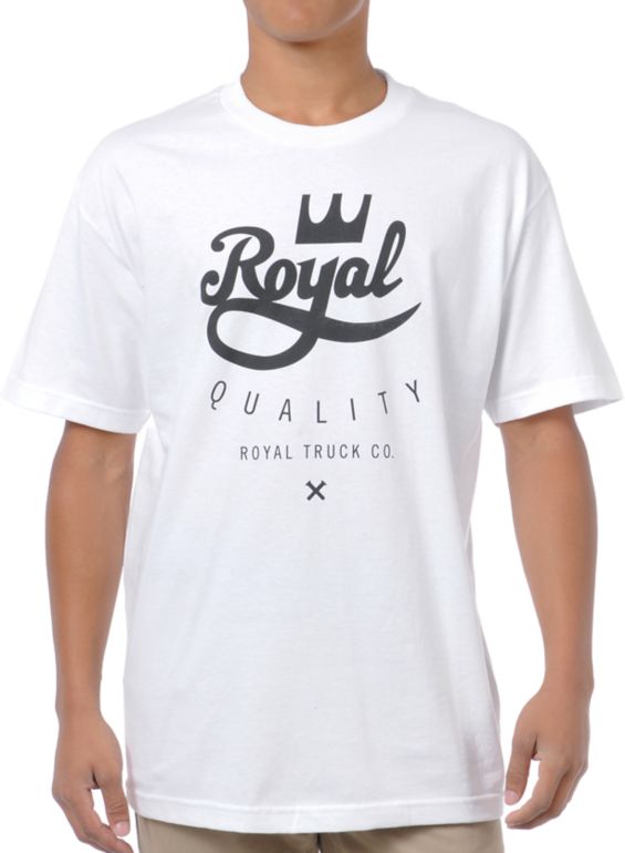 Royal Trucks Crown Crest White Tee Shirt