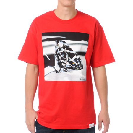 Diamond Supply Brilliant Glass Red Tee Shirt