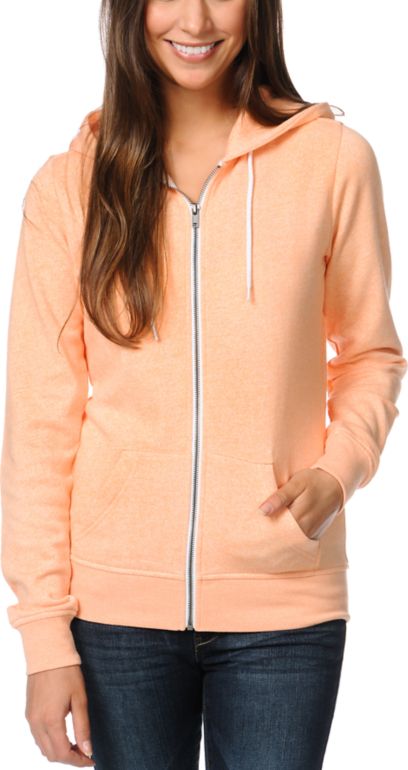 Zine Girls Peach Cobbler Full Zip Up Hoodie