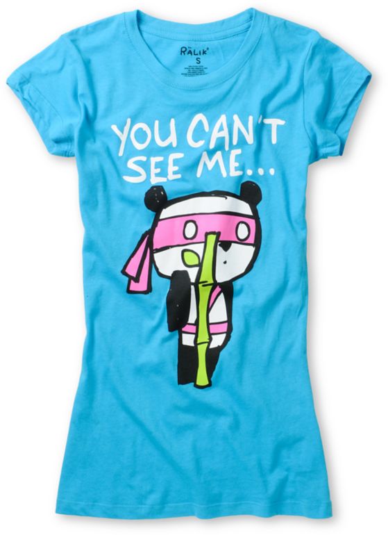 Ralik Girls Cant See Me Turquoise Tee Shirt