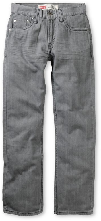 Levis Boys 514 Grey Slim Straight Jeans