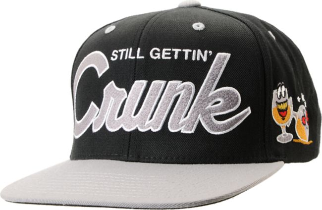 Gold Wheels Crunk Black Snapback Hat