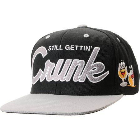 Gold Wheels Crunk Black Snapback Hat