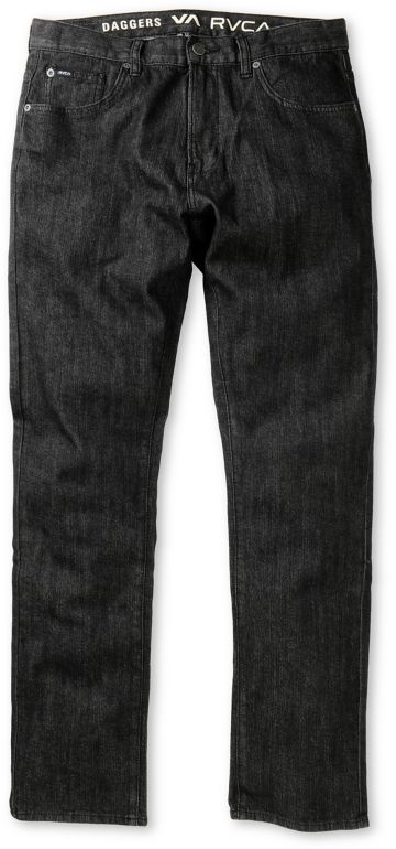 RVCA Daggers Black Wash Slim Jeans