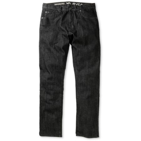 RVCA Daggers Black Wash Slim Jeans
