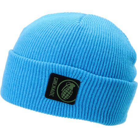 Grenade Max Fold Cyan Beanie