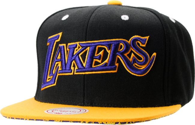 NBA Mitchell and Ness Los Angeles Lakers Crackle Snapback Hat