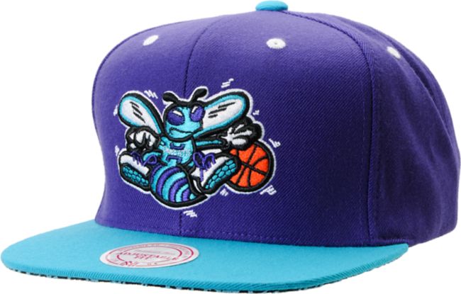 NBA Mitchell and Ness Charlotte Hornets Crackle Snapback Hat