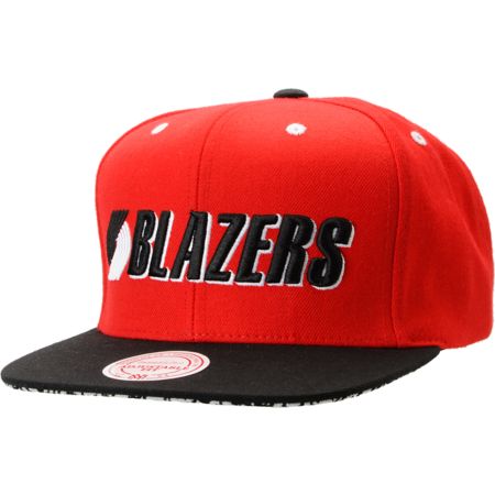 NBA Mitchell and Ness Portland Trailblazers Crackle Snapback Hat