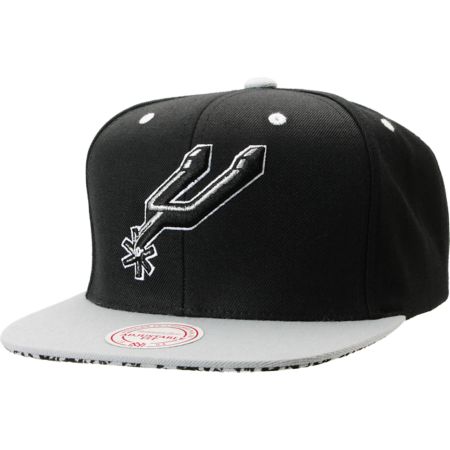 NBA Mitchell and Ness San Antonio Spurs Crackle Snapback Hat
