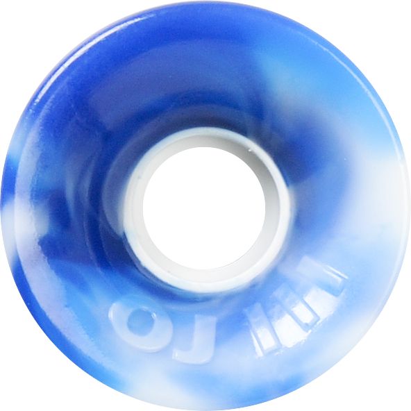 OJ III Hot Juice 60mm Blue & White Swirl Longboard Wheels