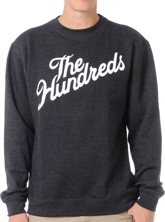 The Hundreds Forever Slant Charcoal Crew Neck Sweatshirt