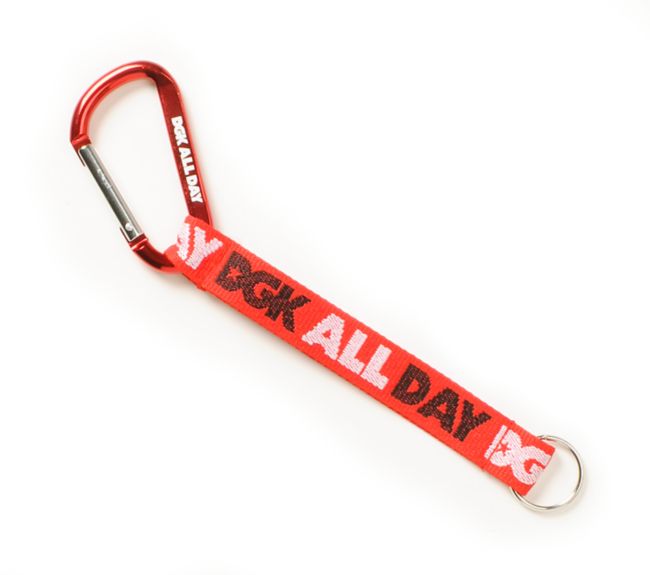 DGK All Day Red Carabiner Key Chain